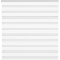 vidaXL Zebra Blind White 140x100 cm Fabric Width 135.9 cm Polyester