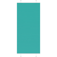 vidaXL Pleated Blind Petrol Green 85x200 cm Fabric Width 84.4 cm Polyester
