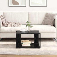 vidaXL Coffee Table Black Oak 51.5 x 51.5 x 30 cm Engineered Wood