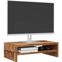 vidaXL Monitor Stand Old Wood 42x24x13 cm Engineered Wood