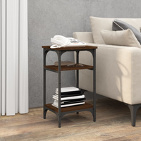 vidaXL Side Table Brown Oak 35x30x60 cm Engineered Wood