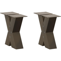 vidaXL Coffee Table Legs X-Shaped 2 pcs Natural Steel 40x(30-31) cm Steel