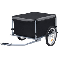 vidaXL Bike Trailer Black and Grey 65 kg