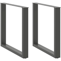 vidaXL Dining Table Legs U-Shaped 2 pcs Anthracite 90x(72-73) cm Steel