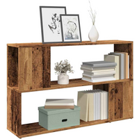 vidaXL Book Cabinet Old Wood 100x24x63 cm Engineered Wood
