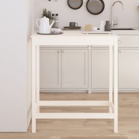 vidaXL Bar Table White 100x50x110 cm Solid Wood Pine
