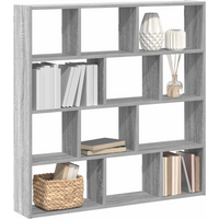 vidaXL Wall Cube Shelf 12 Compartments Grey Sonoma Engineered Wood