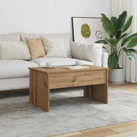 vidaXL Coffee Table Artisan Oak 80x50.5x41.5 cm Engineered Wood