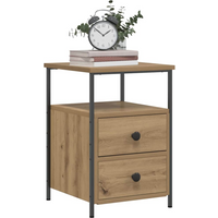 vidaXL Bedside Cabinets 2 pcs Artisan Oak 34x35.5x50 cm Engineered Wood