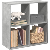 vidaXL Room Divider Bookcase Concrete Grey 69.5x29x69.5 cm Engineered Wood