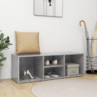 vidaXL Shoe Storage Bench Concrete Grey 105x35x35 cm Engineered Wood