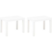 vidaXL Garden Benches 2 pcs White Plastic