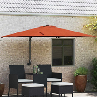 vidaXL Garden Parasol Terracotta 248.5 x 247.5 x 160 cm Fabric