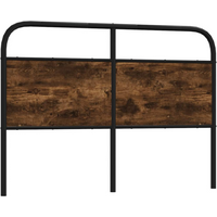 VIDAXL Headboard Smoked Oak Steel and Engineered Wood