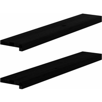 vidaXL Window Sills 2 pcs Dark Brown 90x15x2 cm Solid Wood Oak