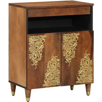 vidaXL Sideboard with Shelf Brown 60 x 33 x 75 cm Solid Mango Wood
