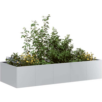 vidaXL Planter 200x80x40 cm Galvanised Steel