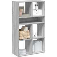 vidaXL Book Cabinet Grey Sonoma 66x31x112 cm Engineered Wood