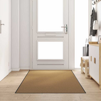 vidaXL Doormat Other Cream and Black 120 x 250 cm Polyamide and PVC