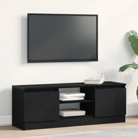 vidaXL TV Cabinet Black Oak 102x30x36 cm Engineered Wood