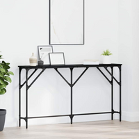 vidaXL Console Table Black oak 140 x 23 x 75 cm