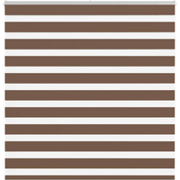 vidaXL Zebra Blind Brown 140x150 cm Fabric Width 135.9 cm Polyester