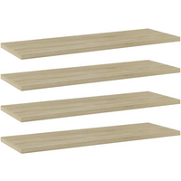 vidaXL Bookshelf Boards 4 pcs Sonoma Oak 60x20x1.5 cm Engineered Wood