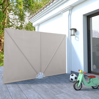 vidaXL Collapsible Terrace Side Awning Cream 240x160 cm