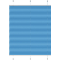 vidaXL Pleated Blind Blue 105x150 cm Fabric Width 104.4 cm Polyester