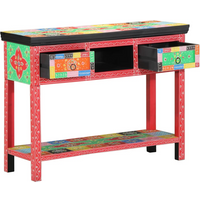 vidaXL Console Table Multicolour 100 x 30 x 75 cm Solid Mango wood