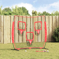 vidaXL Baseball & Softball Black 214.5 x 89.5 x 181 cm Polyester