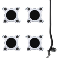 vidaXL Furniture Rollers 4 pcs with Lifter 15.5x15.5x5.5 cm Steel 1000 kg