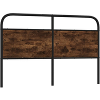 vidaXL Headboard Smoked Oak 160 cm Steel and Engineered Wood