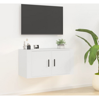 vidaXL Wall Mounted TV Cabinet White 80x34.5x40 cm