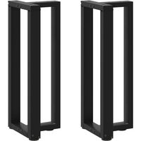 vidaXL Console Table Legs T-Shaped 2 pcs Black 25x28x(72-73) cm Steel