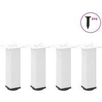 vidaXL Coffee Table Legs 4 pcs White 42-44 cm Steel