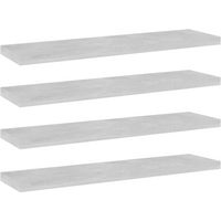 vidaXL Bookshelf Boards 4 pcs Concrete Grey 40x10x1.5 cm Engineered Wood
