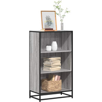 vidaXL Book Cabinet Grey Sonoma 60x35x107.5 cm Engineered Wood