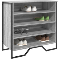 vidaXL Shoe Cabinet Grey Sonoma 80x38x78 cm Engineered Wood
