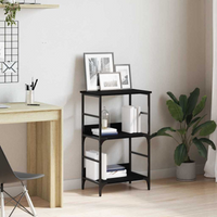 vidaXL Bookshelf Black oak 50x33x82cm Engineered Wood