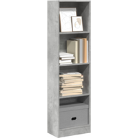 vidaXL Bookcase Concrete Grey 40x24x143 cm Engineered Wood