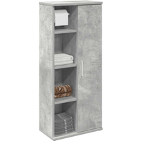 vidaXL Bathroom Cabinet with Roll Holder Concrete Grey 39x22x90 cm
