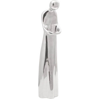 vidaXL Sculpture Silver 10 x 16 x 49 cm Aluminium