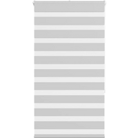vidaXL Zebra Blind Light Grey 75x150 cm Fabric Width 70.9 cm Polyester