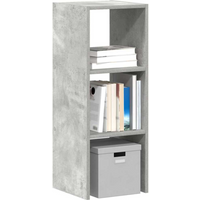 vidaXL Bookcase Stackable Concrete Grey 30x30x80 cm Engineered Wood