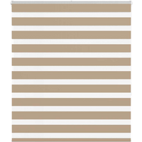 vidaXL Zebra Blind Sand Brown 135x150 cm Fabric Width 130.9 cm Polyester