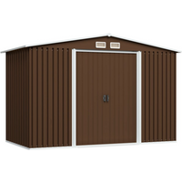 vidaXL Garden Storage Shed Brown 257x205x178 cm Steel