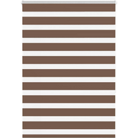 vidaXL Zebra Blind Brown 110x150 cm Fabric Width 105.9 cm Polyester