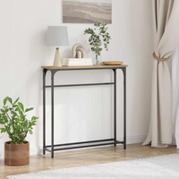 vidaXL Console Table with Shelf Artisan oak 75 x 19.5 x 75 cm
