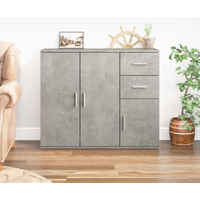vidaXL Sideboard Concrete Grey 91x29.5x75 cm Engineered Wood